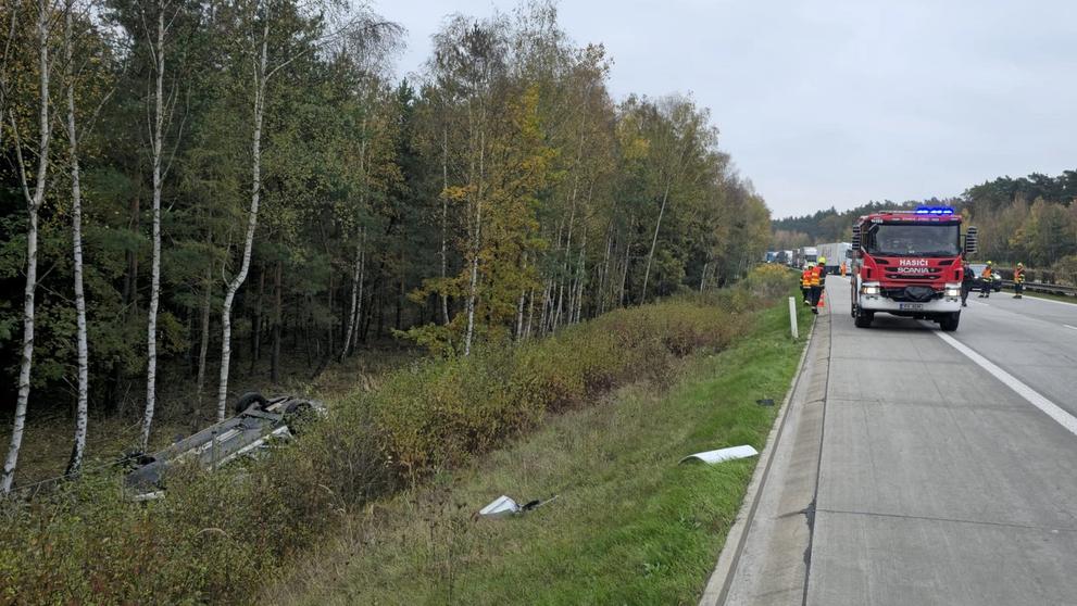 Nehoda na dálnici D5 u Plzně (5)