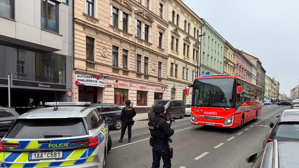 Policejní zásah na Žižkově