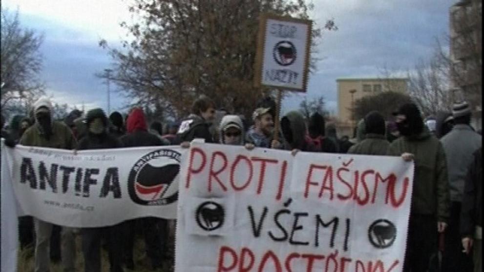 Demonstrace v Otrokovicích