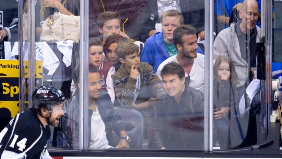 David Beckham a Tom Cruise na hokeji - 1