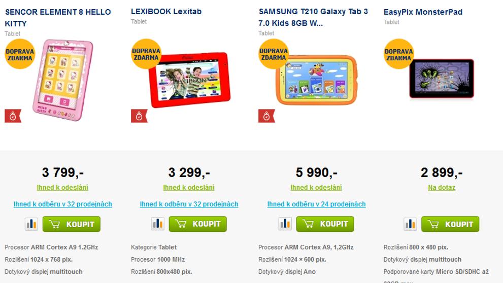 Tablety pro děti