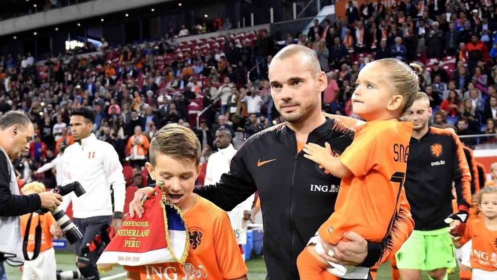 Wesley Sneijder s rodinou