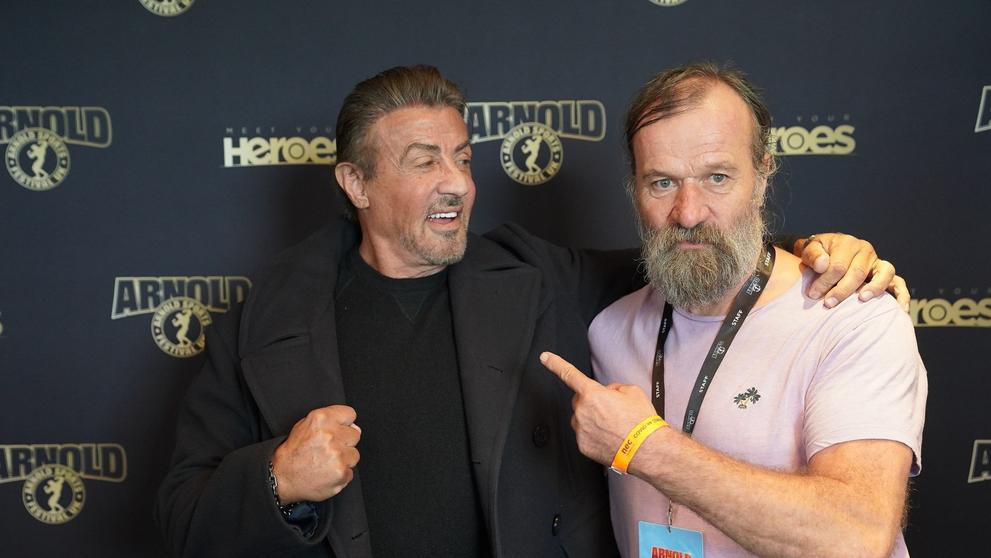 Sylvester Stallone a Wim Hof, 4. 10. 2021