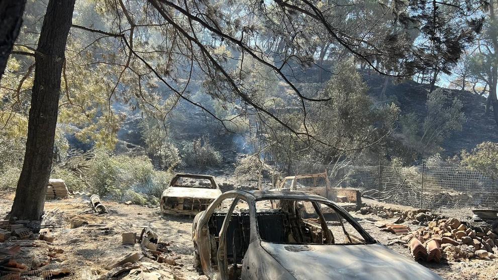 Následky požáru v Řecku, 25. 6. 2025 Ostrov Chios