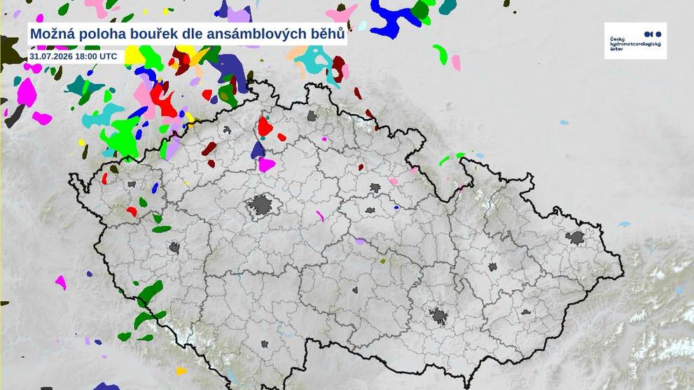 Pravděpodobný výskyt bouřek