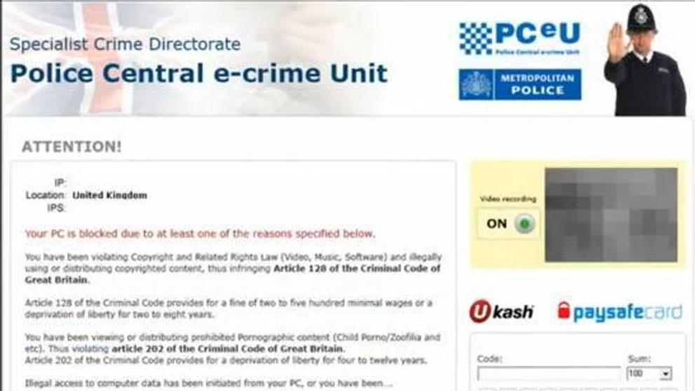 Vir: Zablokování PC policií - 1