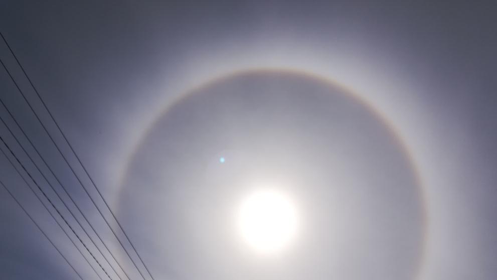 Halo efekt kolem slunce viditelný v Česku - 9