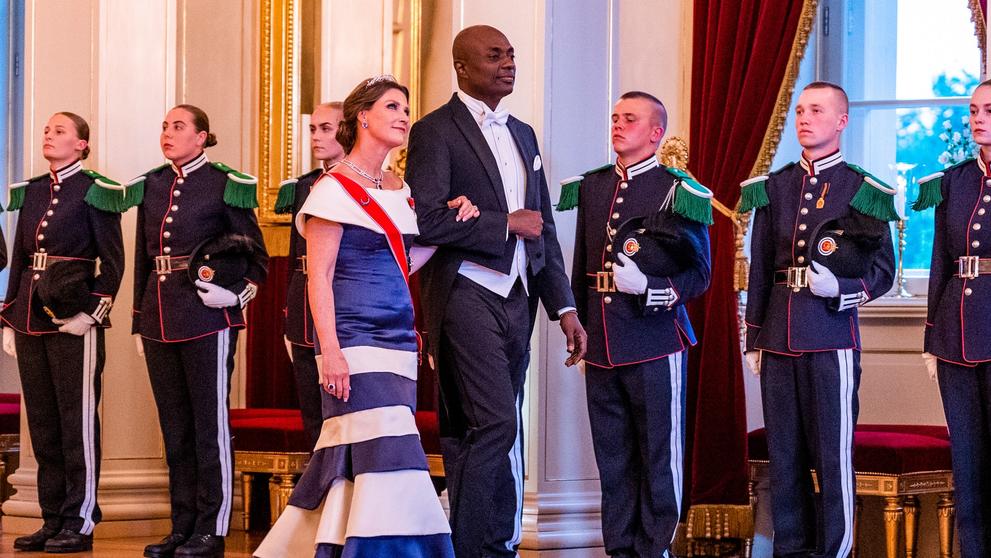 Princezna Martha Louise se svým snoubencem Durekem Verretem, 17. 6. 2022