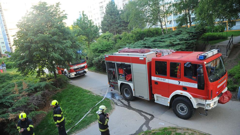 Požár bytu v pražských Stodůlkách - 1