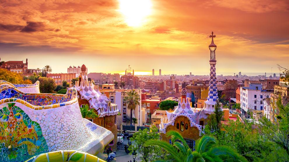 Španělsko Park Güell v Barceloně