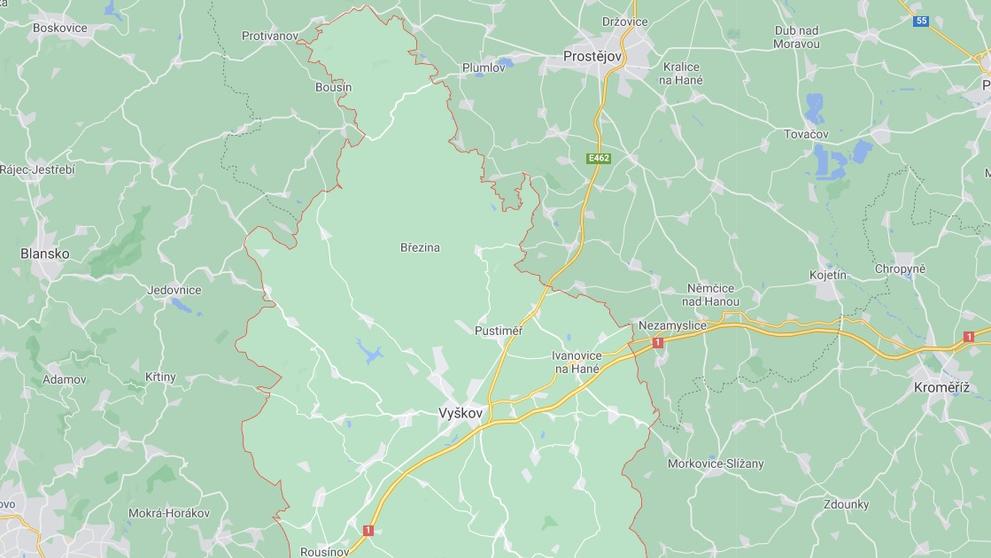 Jihomoravský kraj - okres Vyškov