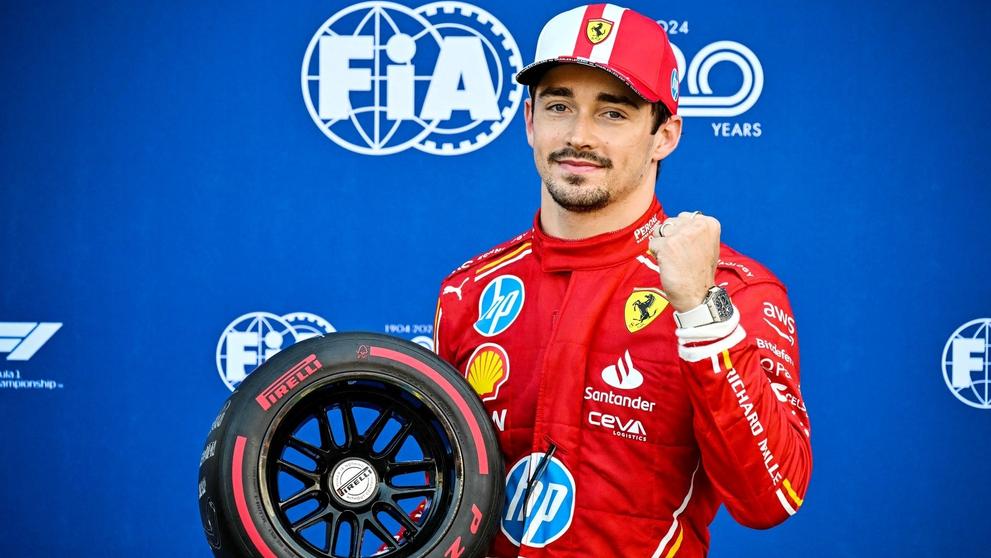 Charles Leclerc po vyhrané kvalifikaci v Monaku (cropped)