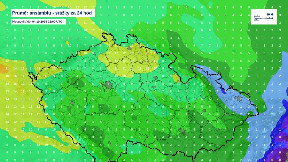 Srážky za 24 hodin