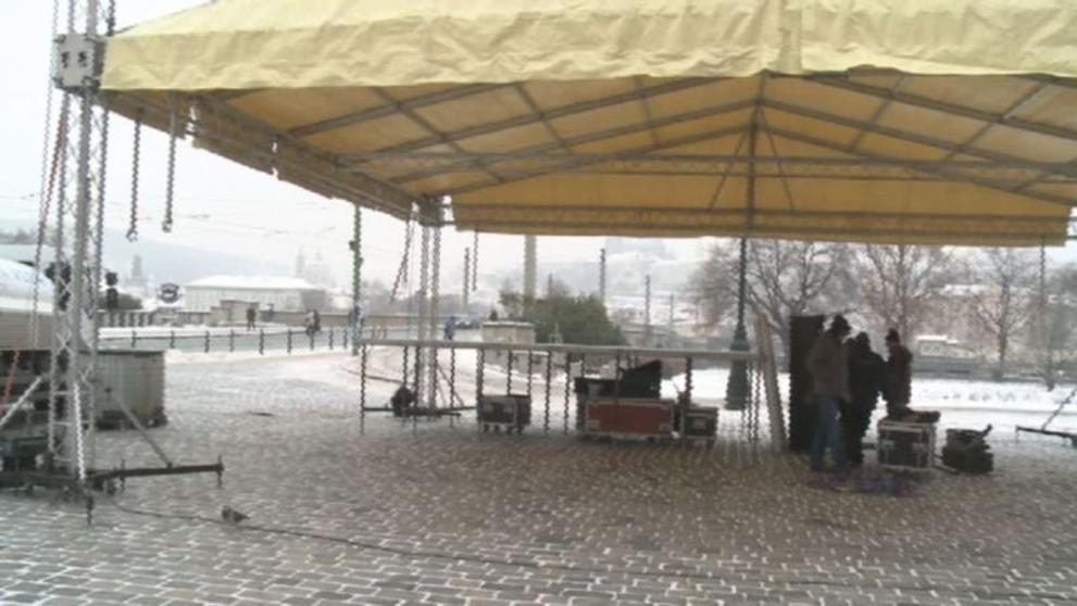 Přípravy na venkovní vysílání Televizních novin - 7
