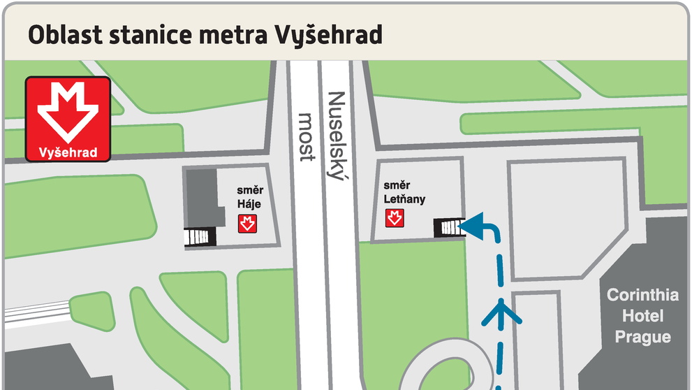 Oblast stanice metra Vyšehrad