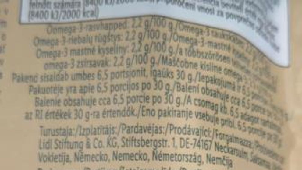 Mix oříšků z Lidlu