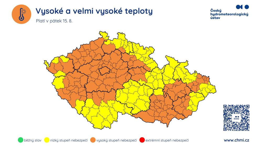 Výstraha – Vysoké a velmi vysoké teploty