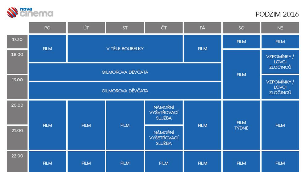 Programové schéma - Nova cinema