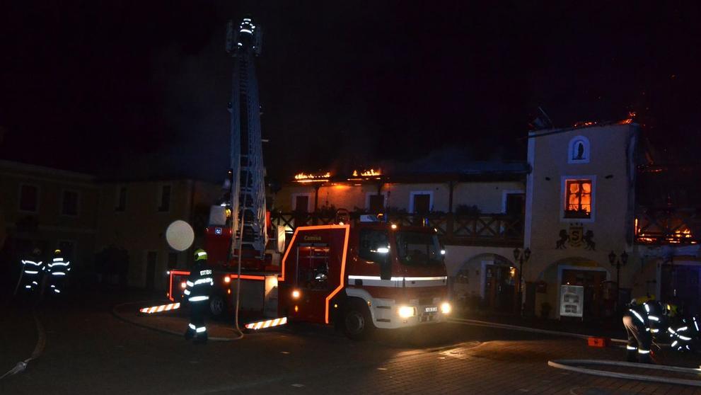 Požár hotelu u Chebu - 1