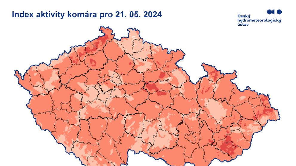 Index aktivity komára pro 21. 5. 2024