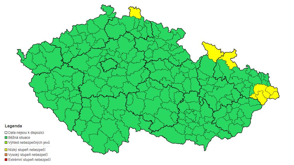 Výstraha před silným větrem, 9. 10. 2024 noc