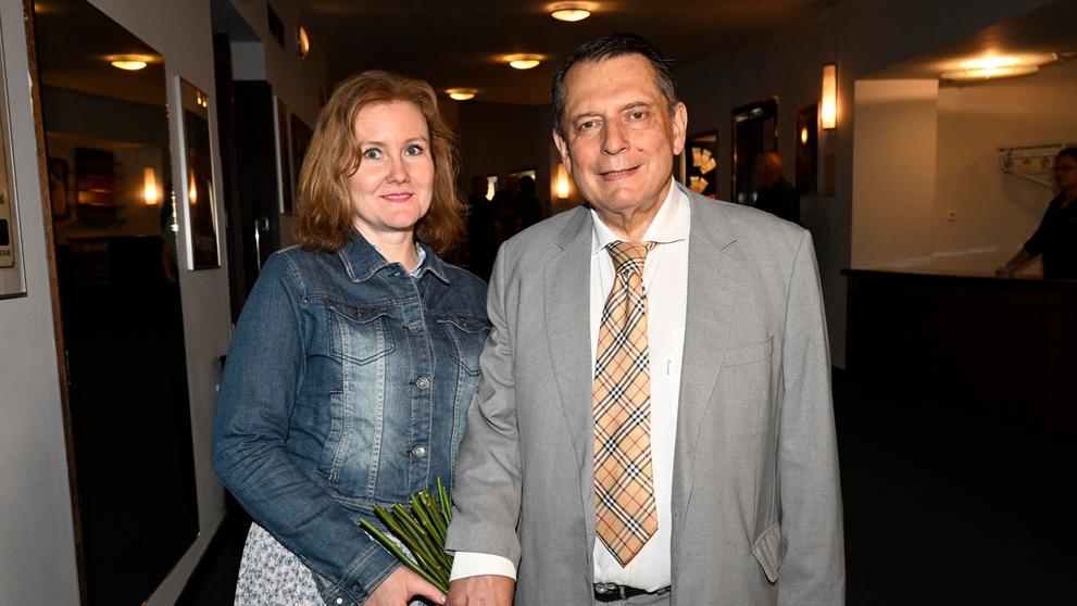 Jiří Paroubek s partnerkou Gabrielou, 19. 6. 2023 divadlo Broadway