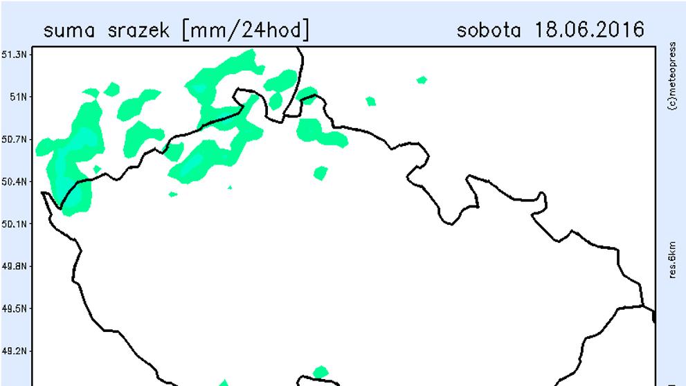 Srážky - sobota