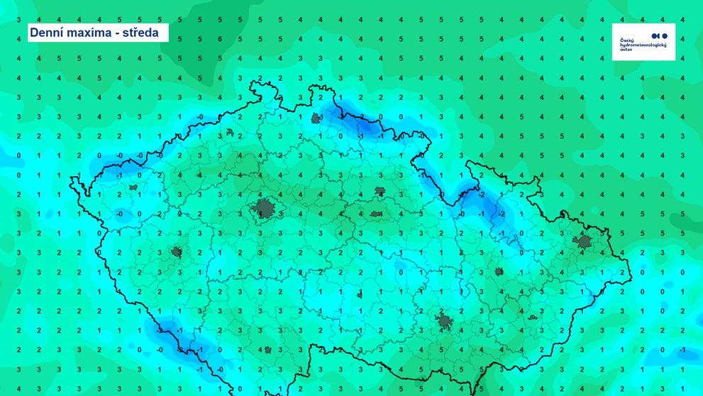 Denní maxima – středa 19. 11.
