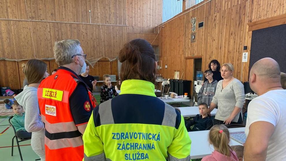 Zásah v uprchlickém centru v Dobřichovicích
