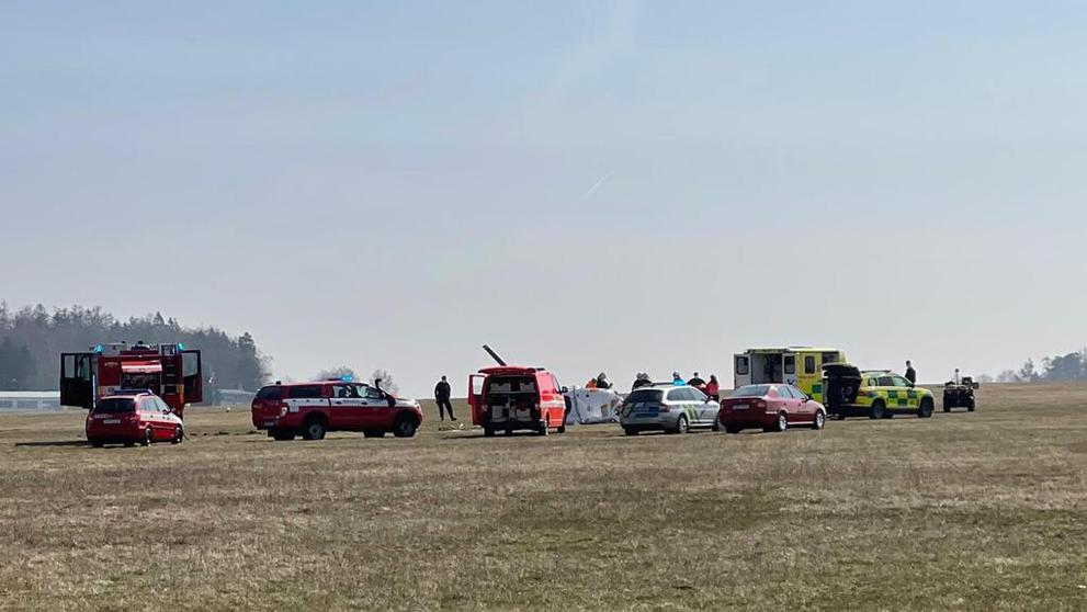 Pád vrtulníku u letiště Velká Dobrá na Kladensku - 3