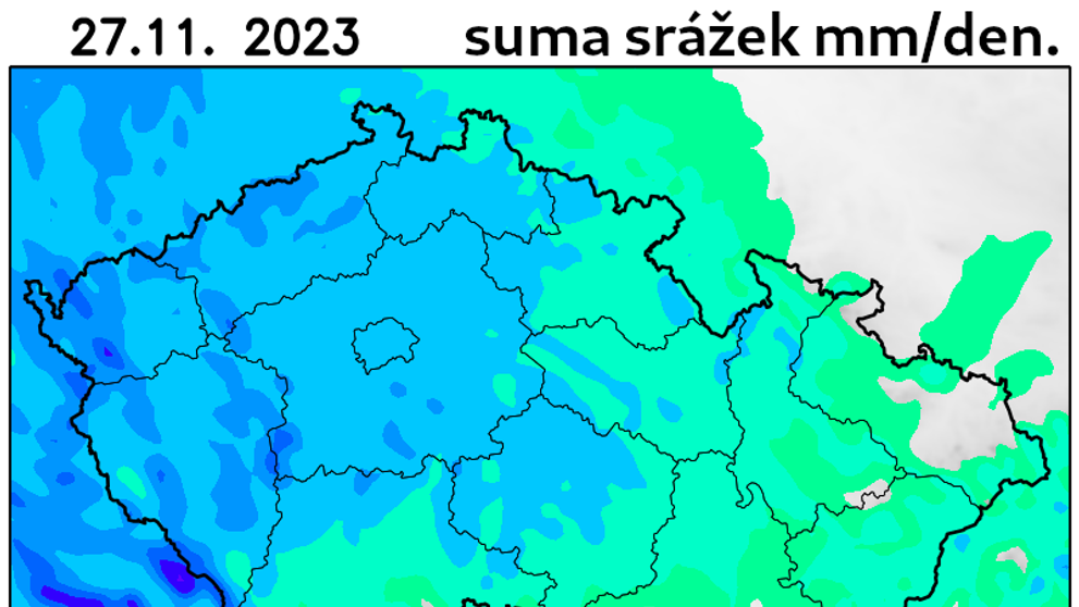 Předpověď počasí na 27. 11. 2023