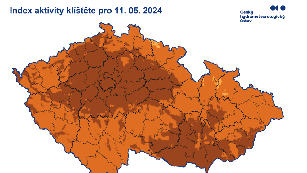 Index aktivity klíšťat pro 11. 5.