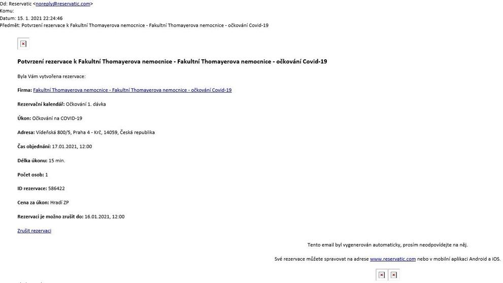 Potvrzení termínu - 2
