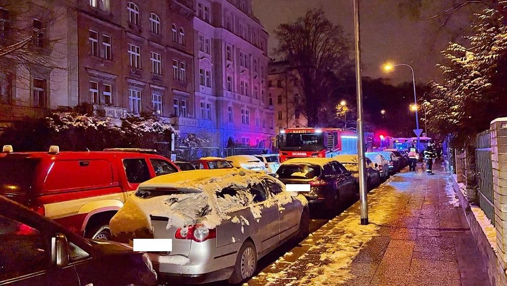 Požár bytu v Praze