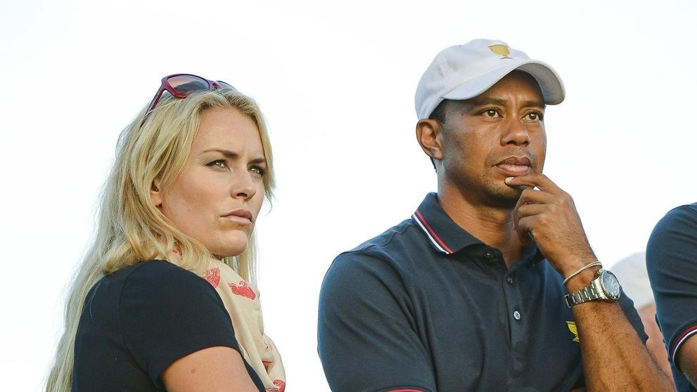 Lindsey Vonnová a Tiger Woods