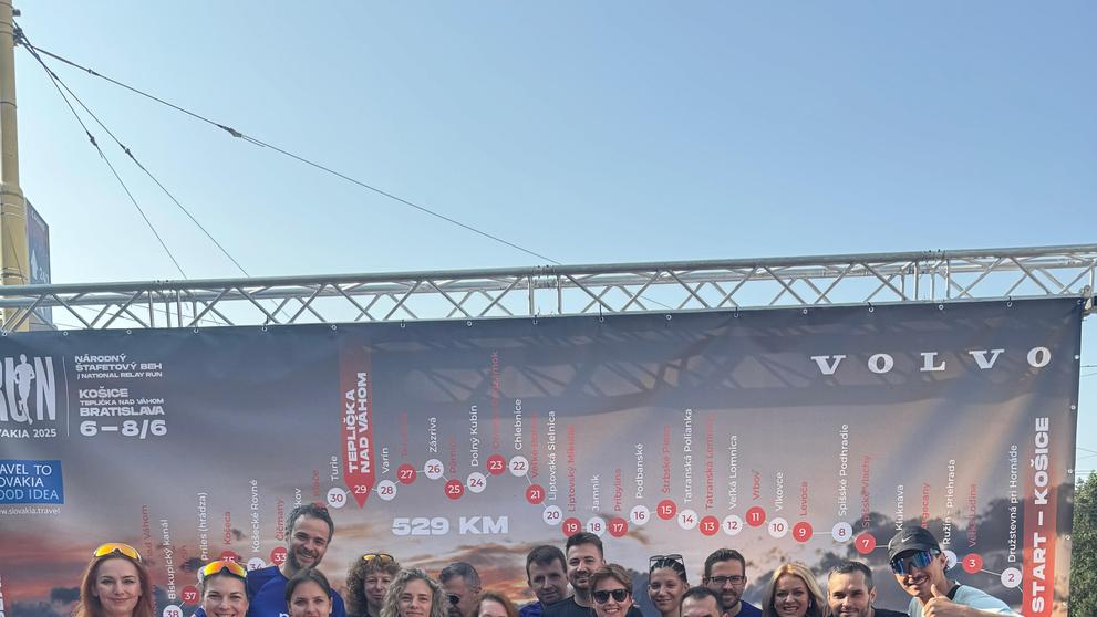 Tým Markíza & Nova Runners na startu závodu The Run