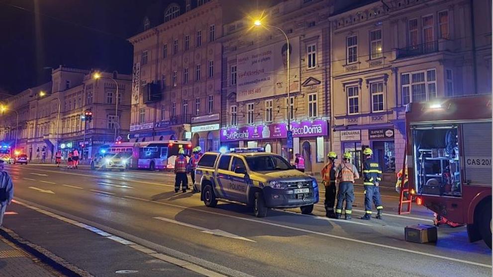 Střet člověka s tramvají v Plzni