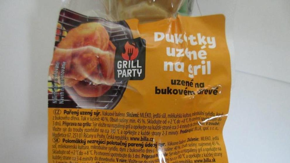 Dukátky uzené na gril, Pařený sýr uzený, GRILL Party, 180 g