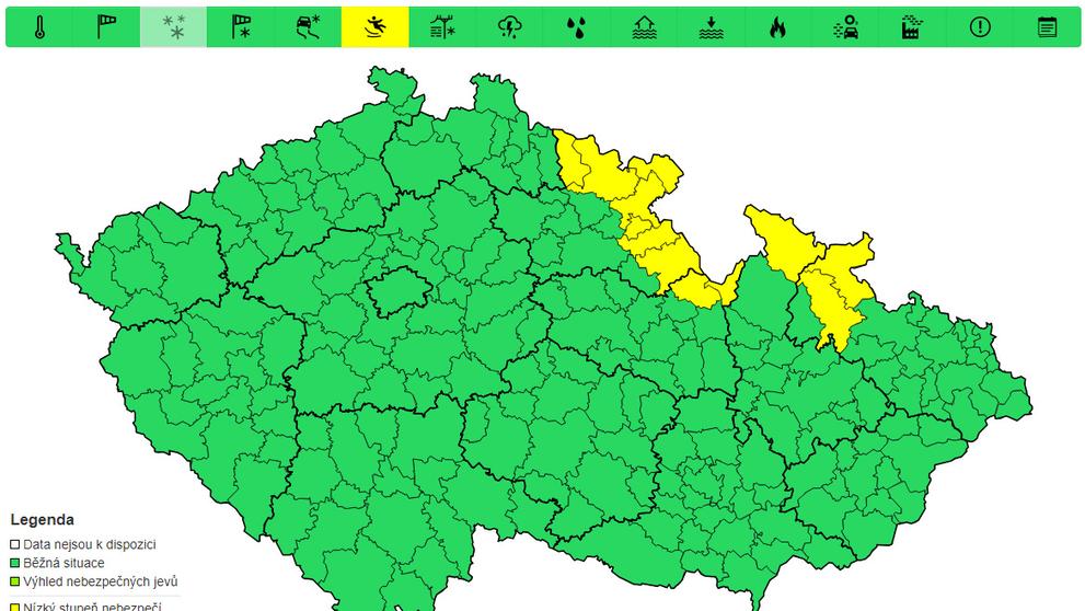 Výstraha před náledím, 9. 12. a 10. 12.
