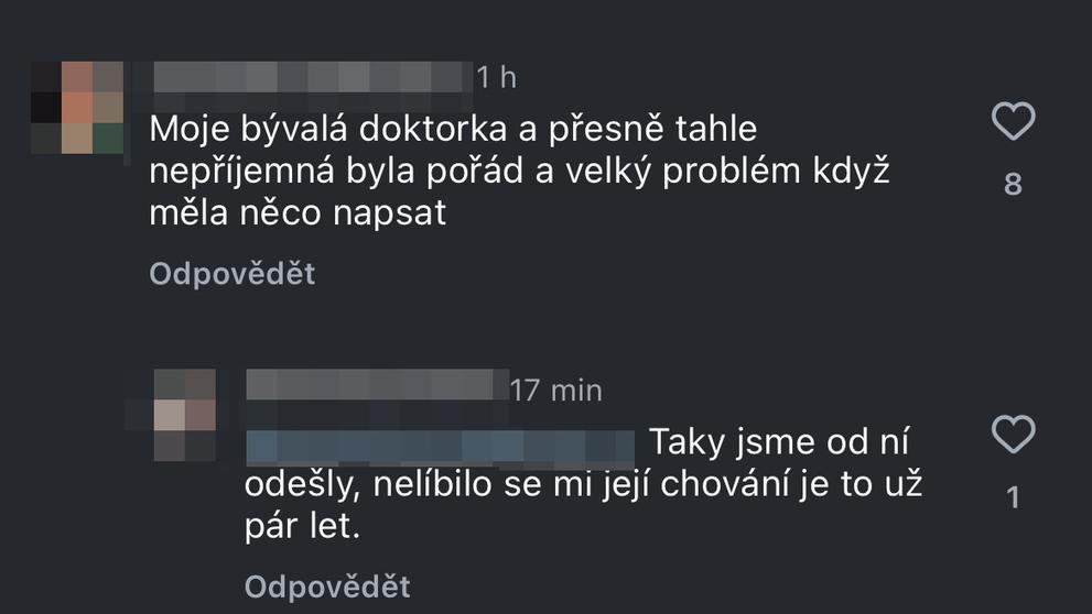 Reakce na chování gynekoložky Instagram (2)