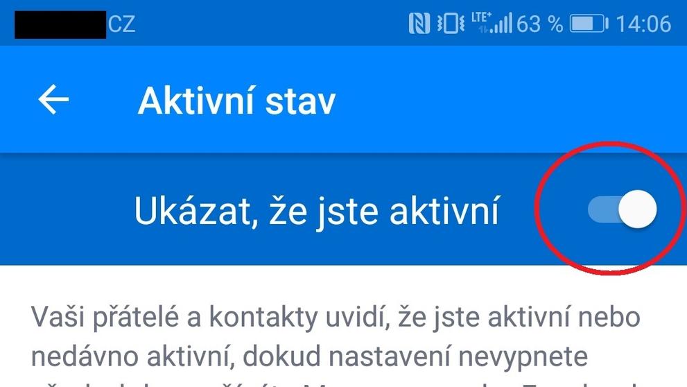 Jak skrýt viditelnost na Messengeru a Facebooku - 3