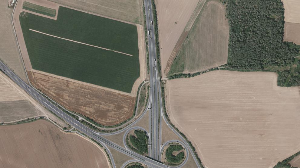 Zajímavé fotografie 2020 - Křižovatka na silnice E50 u Plzně