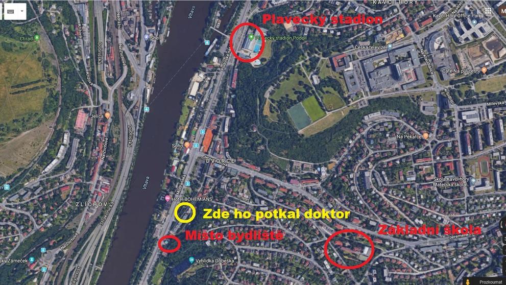 Zde se Honzík naposledy pohyboval