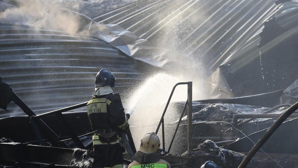 Požár v továrně na výrobu střeleného prachu v Rusku (5)