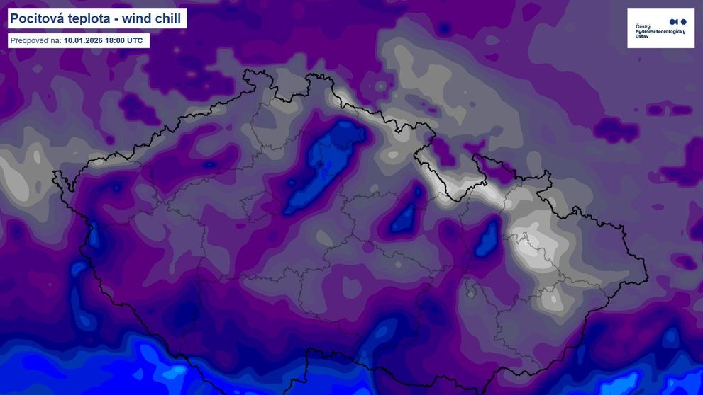 Pocitová teplota – sobota