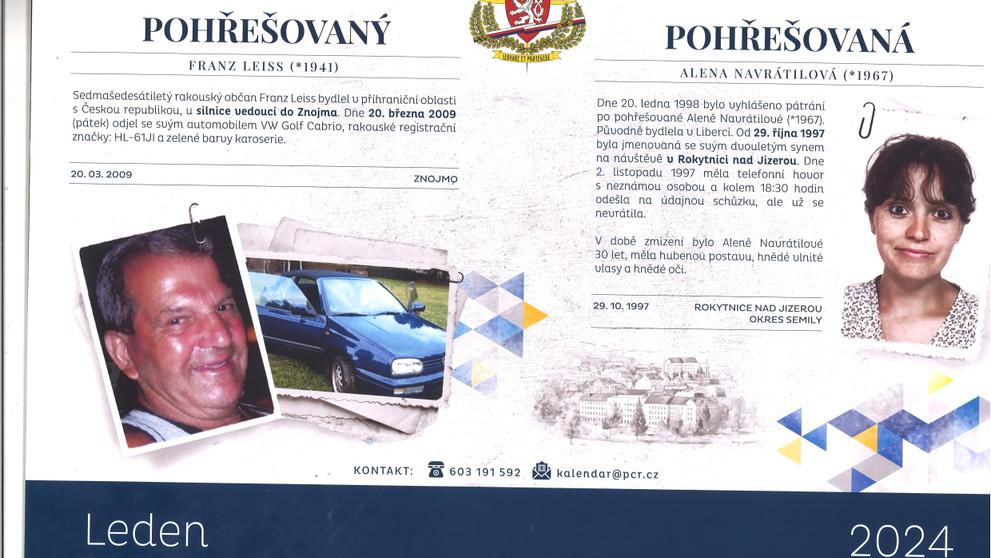 Kalendář hledaných, leden