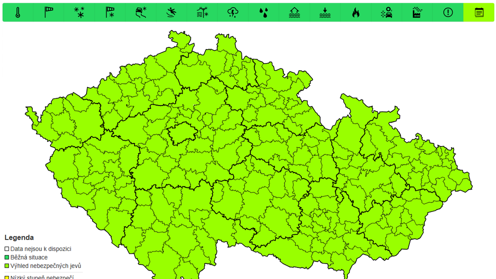 Předběžná výstraha před vysokými teplotami 1.-3. 7. 2025