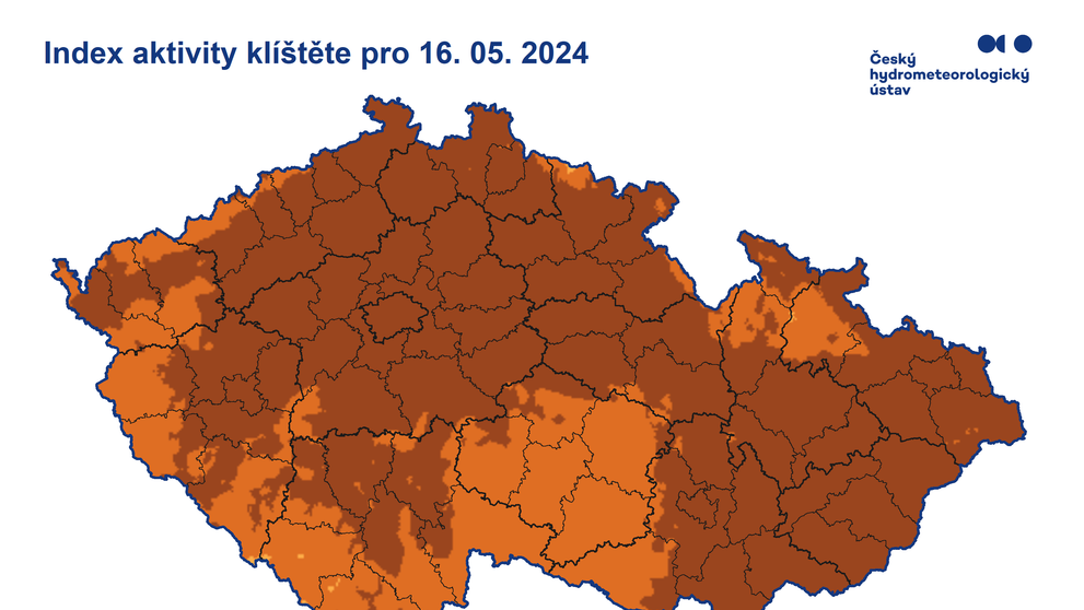 Index aktivity klíštěte, 16. 5. 2024