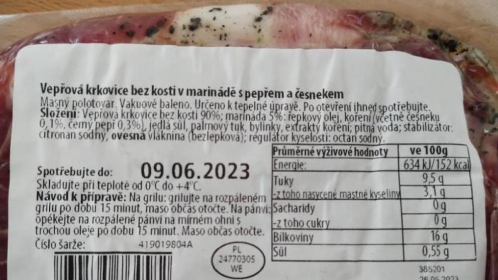 Maso z Tesca obsahovalo alergen