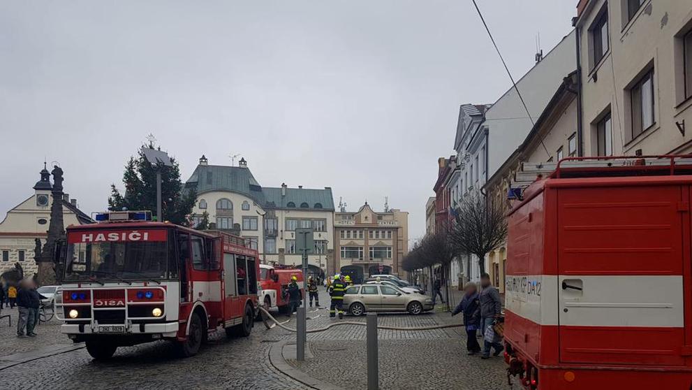 Požár domu ve Dvoře Králové nad Labem - 2